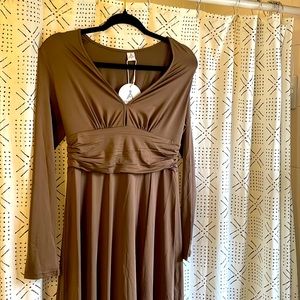 brown long dress never worn